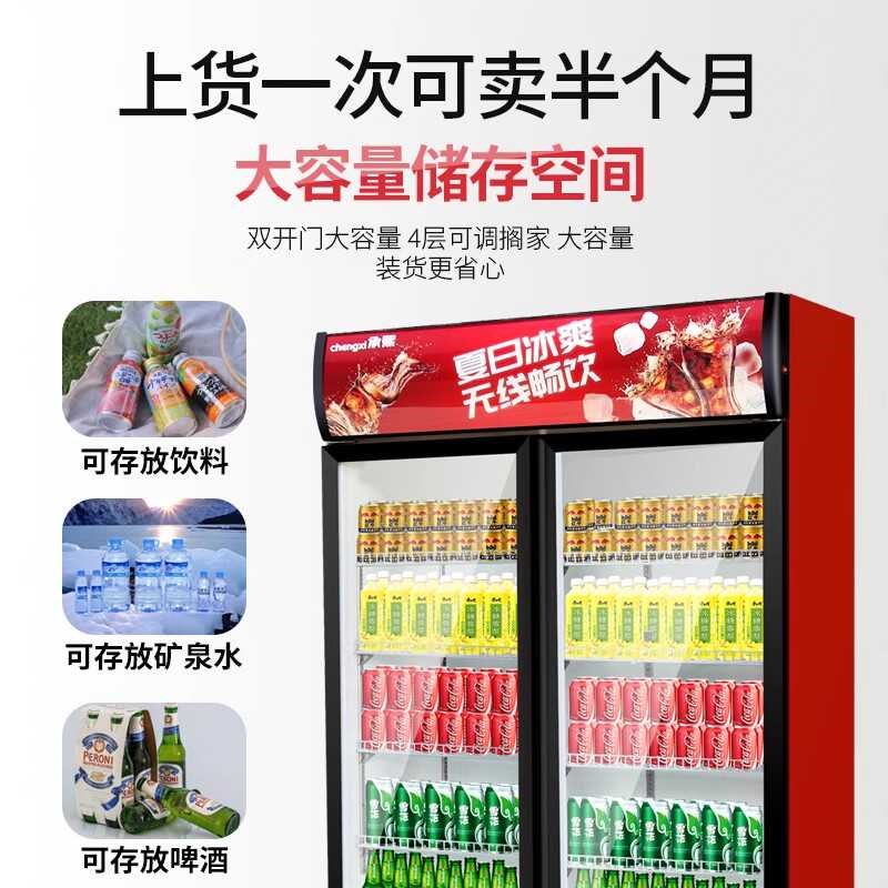 冷藏展示柜直冷商用冰箱立式饮料柜单门保鲜柜双门啤酒柜超市冰柜