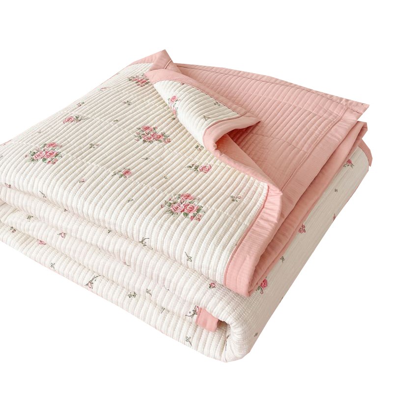 新款夏季泡泡棉床盖单件非全棉榻榻米夹棉床单炕盖褥子三四季通用