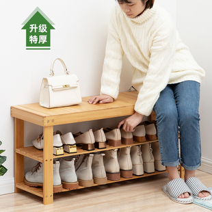 进门轻奢创意 木马人换鞋 凳家用门口鞋 柜坐凳一体长条凳子穿鞋 凳式