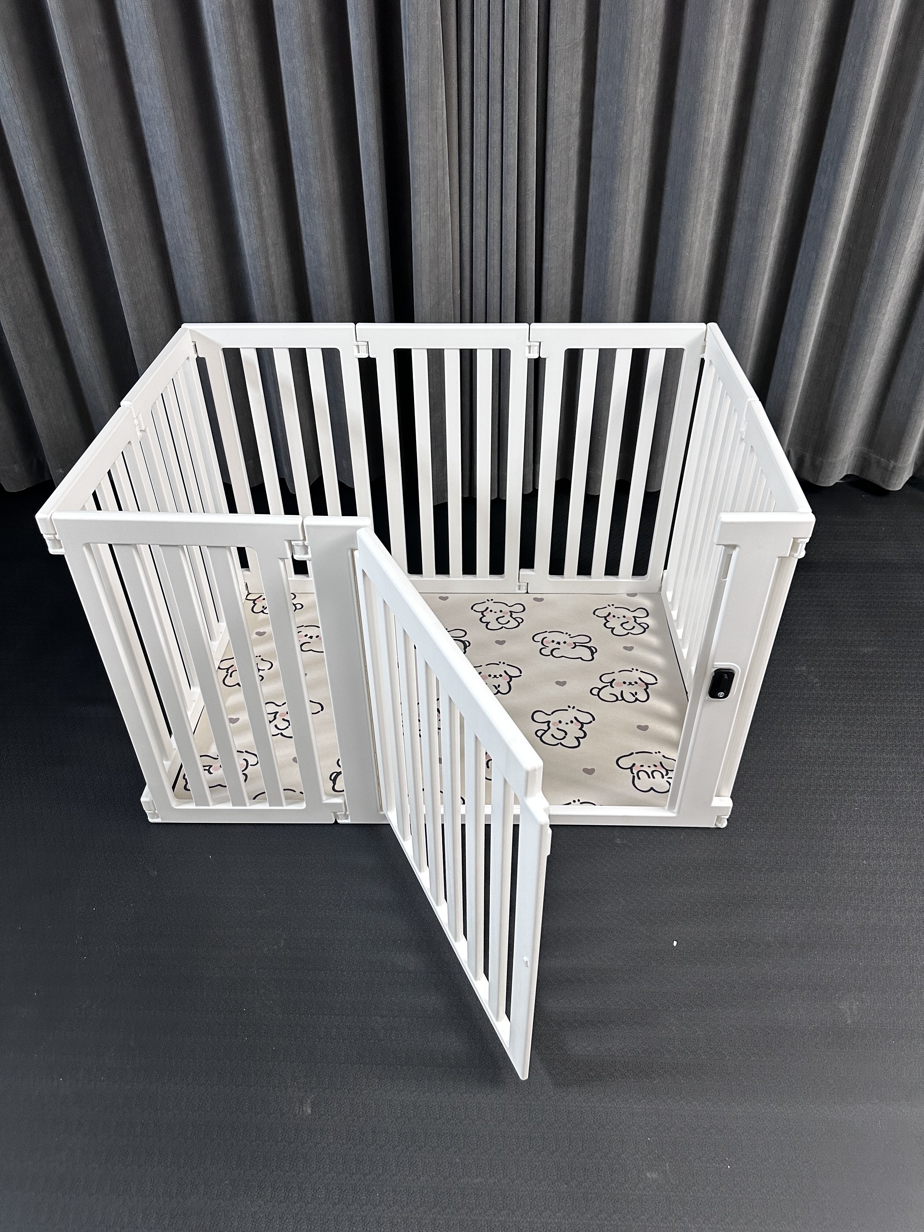 宠物围栏室内家用狗狗栅栏防护栏中小型泰迪柯基狗笼子【送地垫】