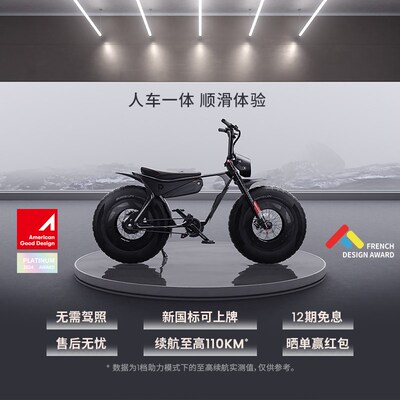 Polyride新款城市出行骑行通勤减震变速胖胎越野电助力电动自行车