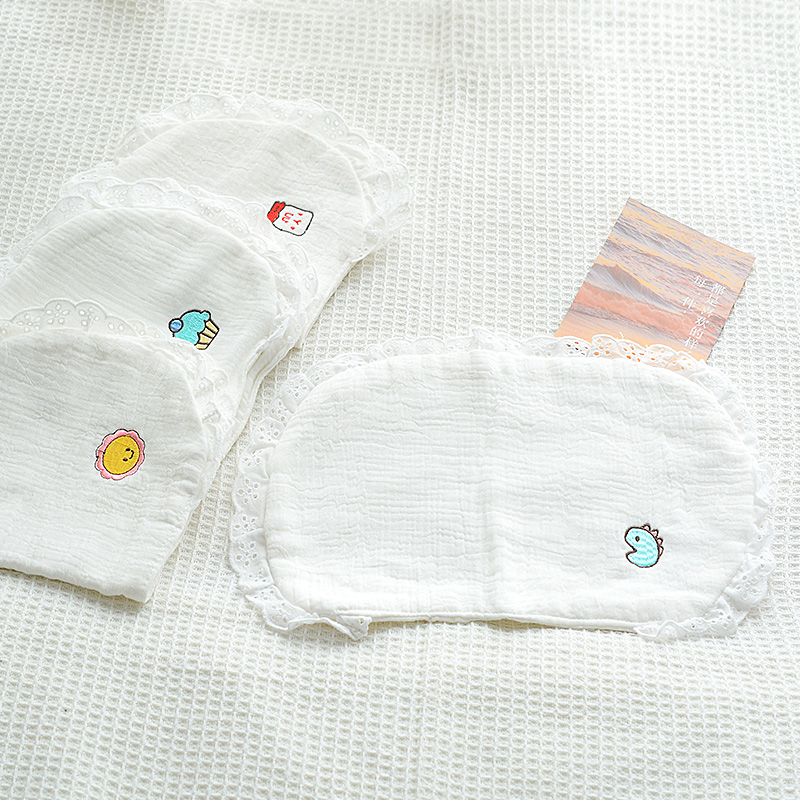 婴儿平枕十层棉纱布宝宝枕头新生儿云片枕拍嗝巾防吐奶春夏吸汗