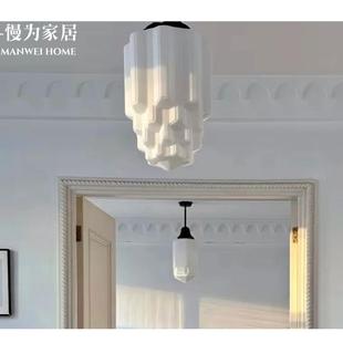 包豪斯太空时代城市几何立体客餐厅卧室中复古北欧吊灯 慢为家居