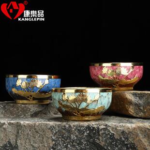 窑变手拉家用功夫茶具单杯品茗杯 建盏主人杯大号金镶玉茶杯特价