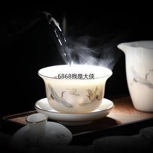 澳门香港 高档轻奢功夫陶德化白瓷家用功夫小套 包邮 羊脂玉茶具套装