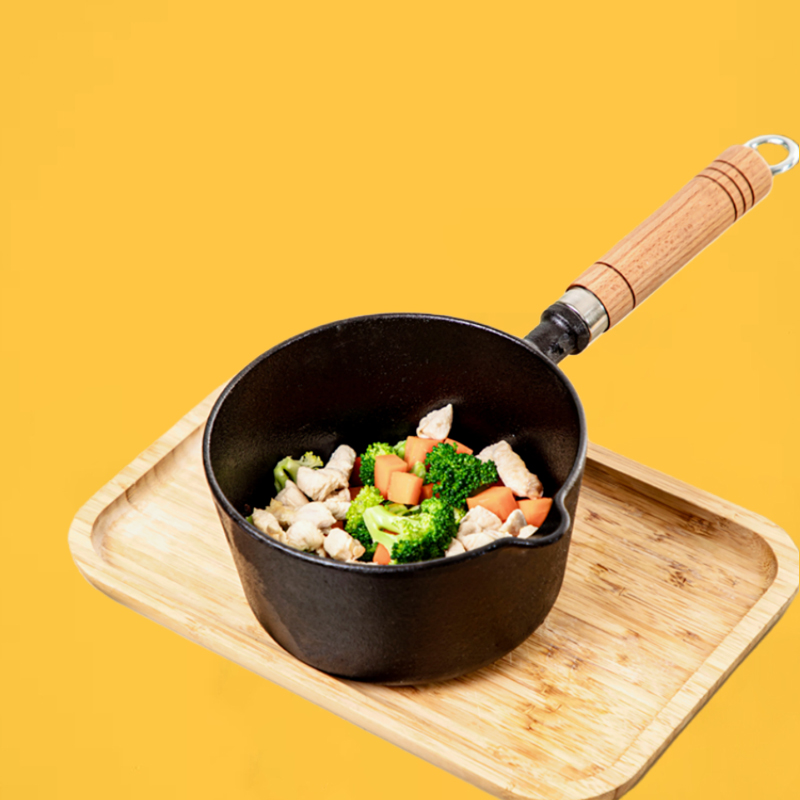 铸铁奶锅宝贝辅食锅汤锅炖锅婴儿补铁汤锅煮面小炸锅加厚油炸铁锅