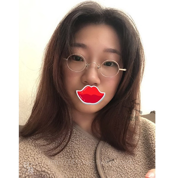 超小圆框眼镜架轻薄度女近视复古圆形约翰列侬平光眼镜男潮文艺