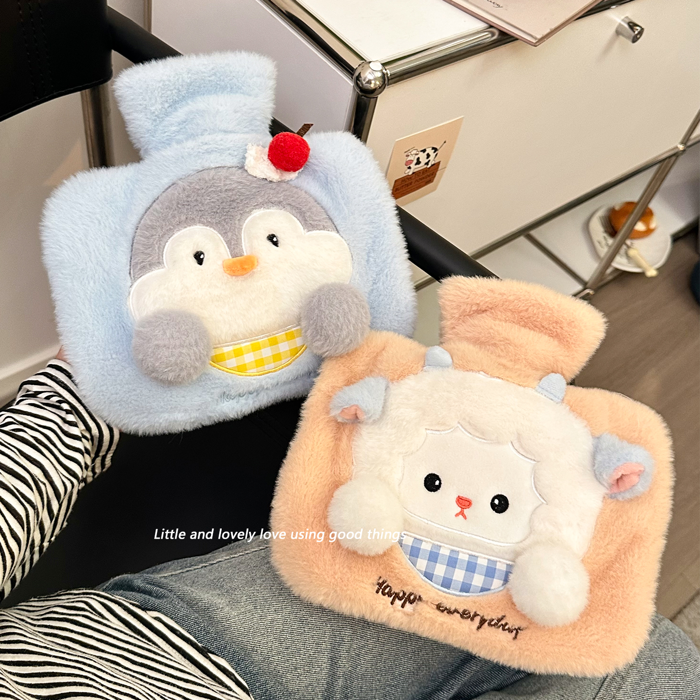 可爱小动物毛绒注水热水袋