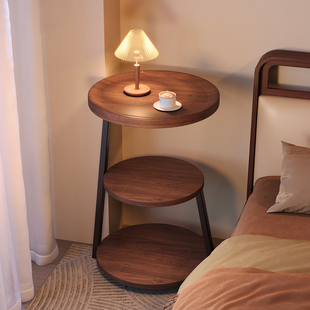 沙发边几茶几客厅家用小户型2025新款圆形边桌置物架角几床头桌子