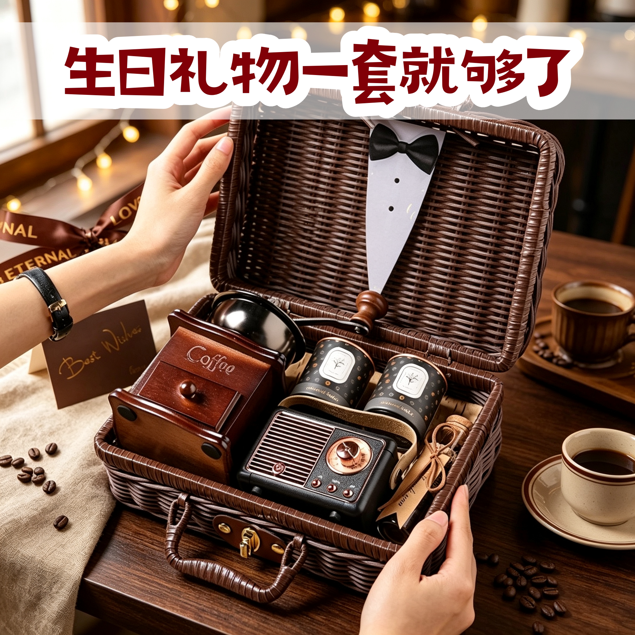 生日礼物咖啡机送男友礼盒男生实用朋友老公的创意小众伴郎伴手礼