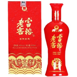 桂花 富裕老窖白酒 吉祥如意 复合香42度500毫升 黑龙江 婚宴喜庆