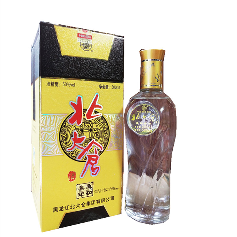 北大仓白酒 柔和三年 浓香型50度500毫升 黑龙江齐齐哈尔粮食酿造