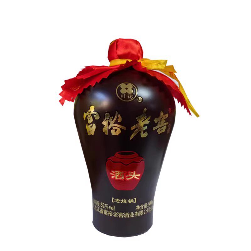 桂花富裕老窖白酒 酒头老烧锅酒 复合香型52度500毫升 黑龙江粮食