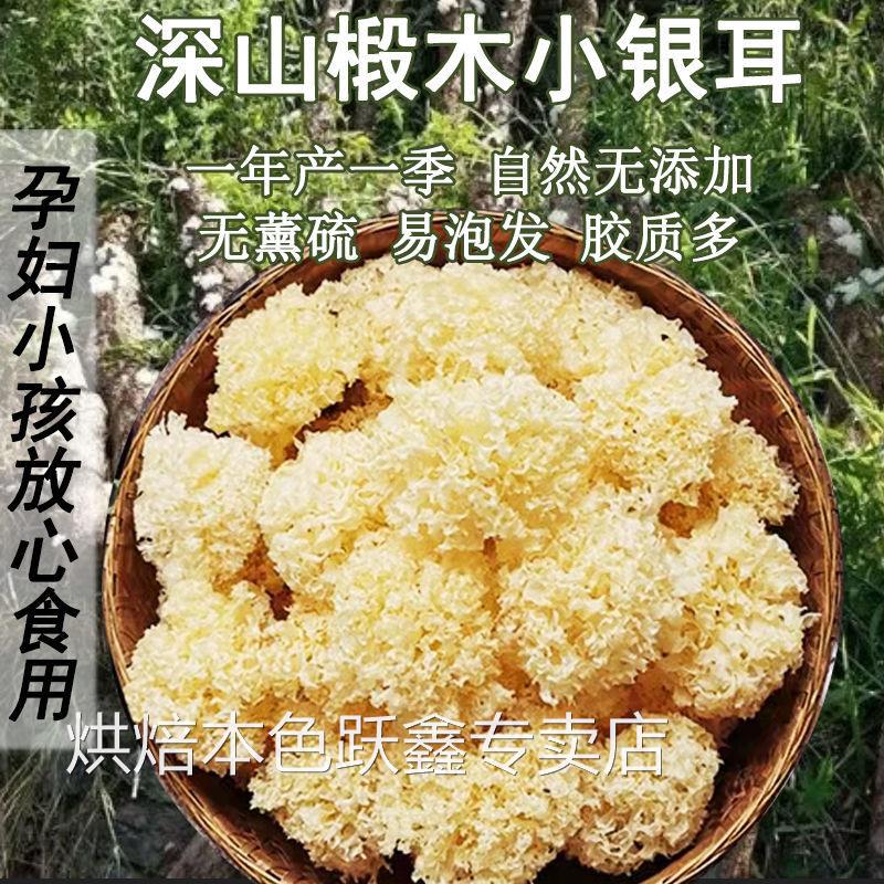 有机椴木小银耳干货特级野生糯耳羹出胶雪耳古田白木耳丑耳无硫