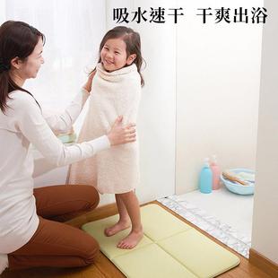 日本进口浴室速干脚垫地垫家用玄关吸水加厚防滑卫生间厕所门口垫