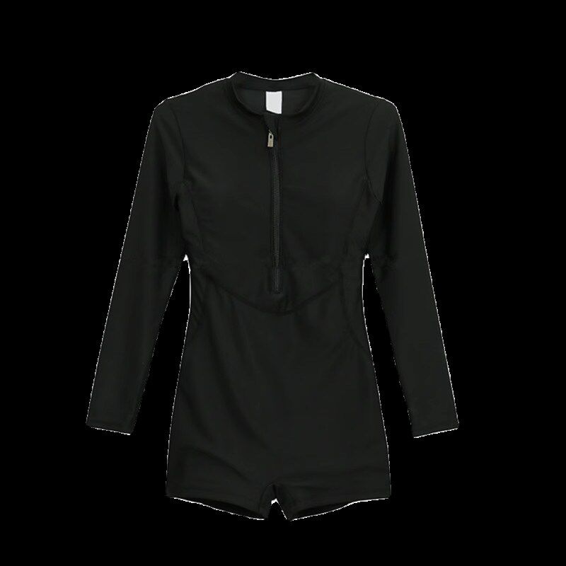 泳衣女2025新款n夏高级感女款保守长袖平角裤连体网红风显瘦游泳