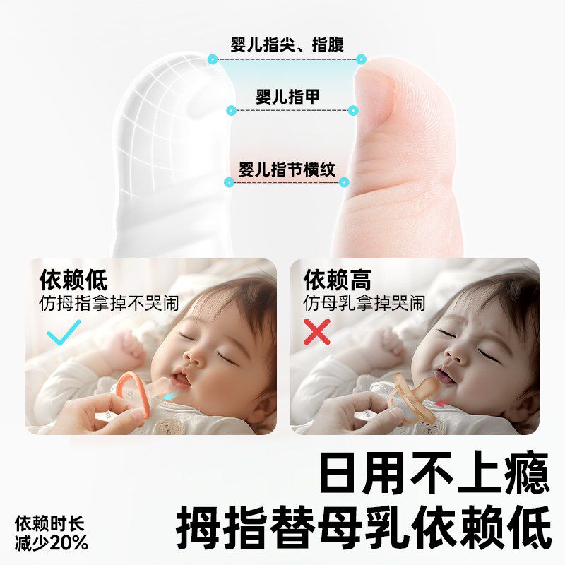 佳尔优优安抚奶嘴防胀新生婴y儿硅胶哄睡安抚神器宝宝止哭安抚