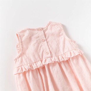 薄款 满月百日宴婴儿夏季 包x屁衣女宝宝哈衣可爱蕾丝爬服夏外穿