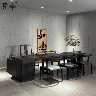 实木茶桌椅组合泡茶台 见亭办公室豪宅禅意高端现代简约家用新中式