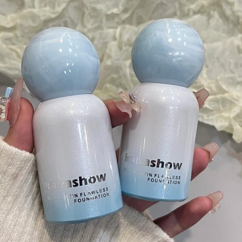 正品kakashow无瑕粉底液遮瑕控油持久防水防汗不易脱妆奶油肌学生