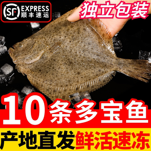 新鲜特大多宝鱼八宝鱼偏口鱼鲽鱼海鱼海鲜水产比目鱼菱平鱼年货
