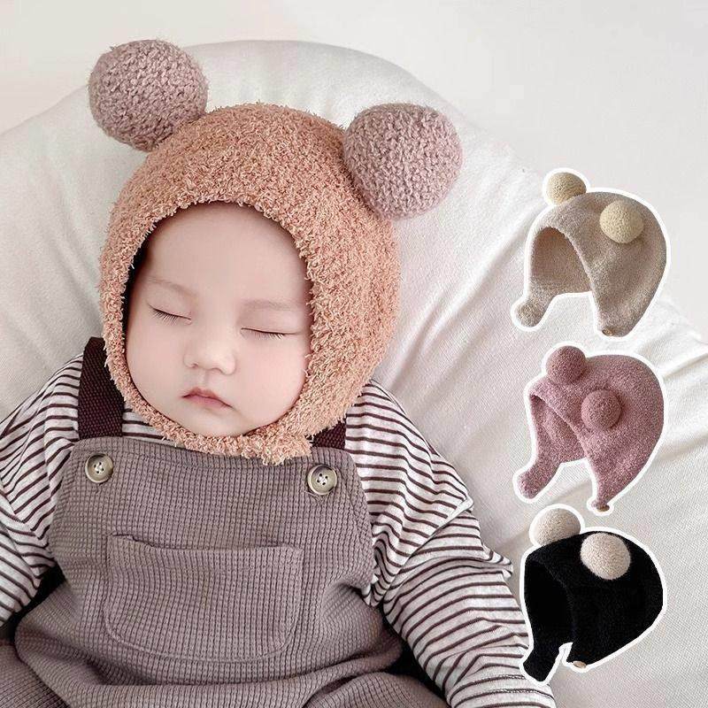 婴儿帽子秋冬款新生婴幼儿护耳帽纯棉可爱保暖男女宝宝针织毛绒帽,童装/婴儿装/亲子装,帽子,淘宝优惠券,粉丝福利购,淘宝优惠卷