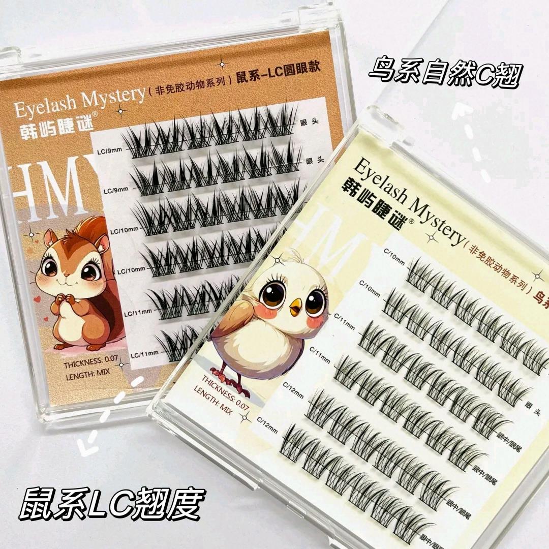 鸟系假睫毛女自然仿真妈生眼睫毛贴上镜大眼太阳花新手懒人三部曲