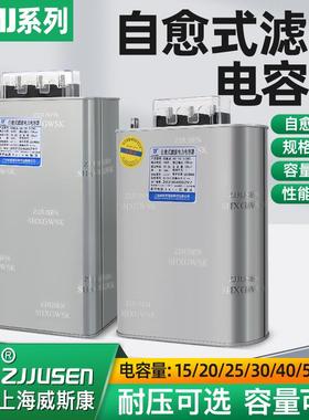 上海威斯康抗谐波自愈式电力并联补偿滤波电容器ASMJ0.45-30-3 20