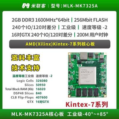 米联客FPGA核心板MLK MK7325A Kintex XC7K160T K7核心板900