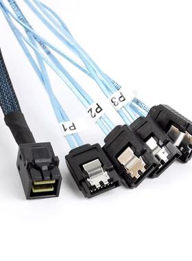 正向12GM阵列卡主板minisas线8643转4sata一分四硬盘数据线正转