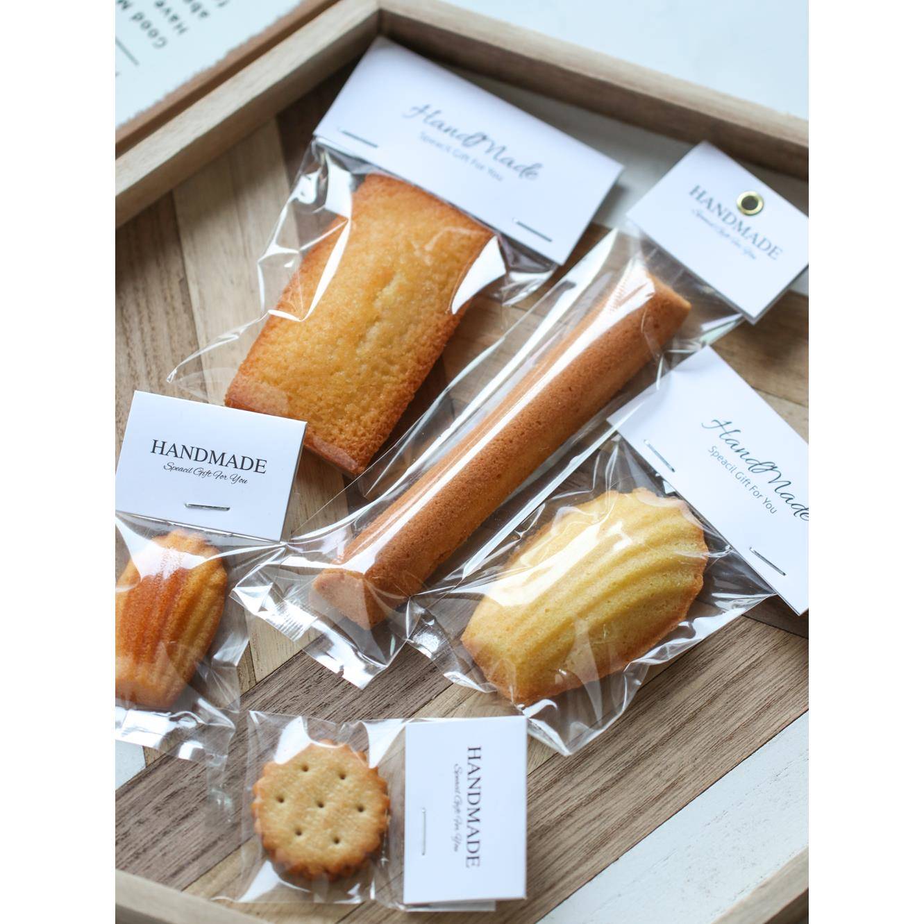 INS风格长条雪茄蛋糕包装袋 费南雪常温蛋糕机封袋 新年节日通用