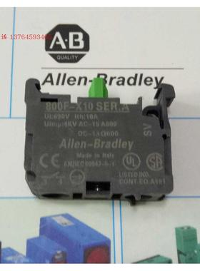 Allen Bradley全新罗克韦尔AB NO常开触点绿色 800F-X10 D0C X10E