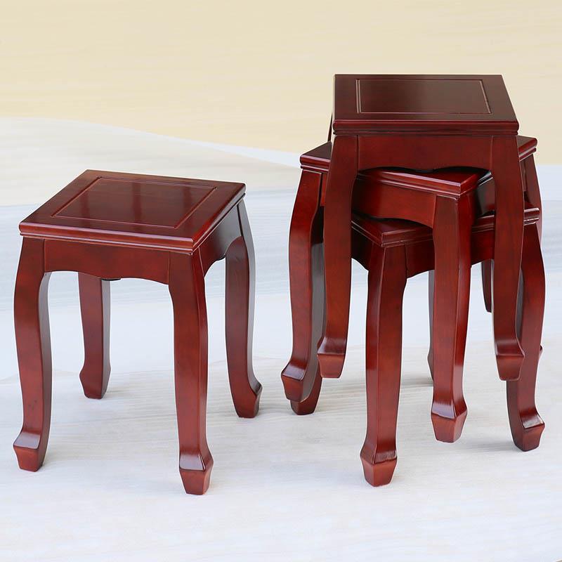 实木餐桌凳榫卯方凳四大方凳子创意钢琴凳原木质新中式欧家用凳高