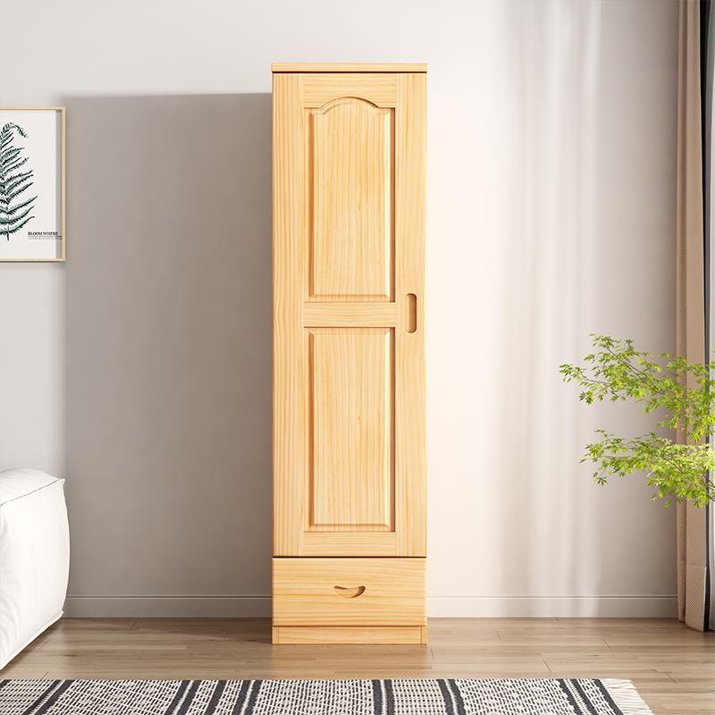全实木儿童衣柜简约原木宝宝家用松木衣柜现代卧室双门衣橱储物