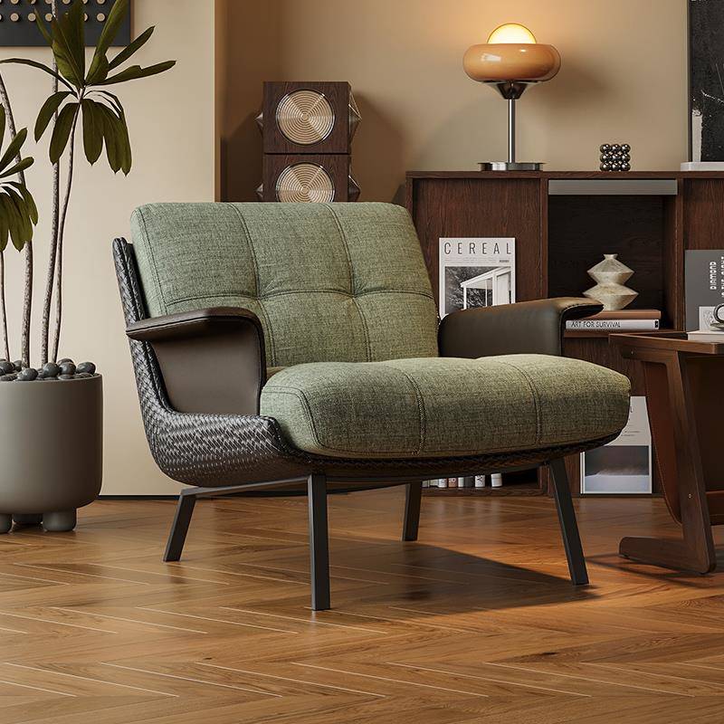 覆古daiki单人沙发椅设计师民宿轻奢休闲 办公书房中古高端简约椅