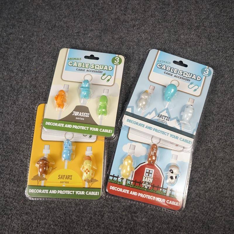 外单卡通小动物咬一口数据线保护套咬线器通用型充电头保护防断裂