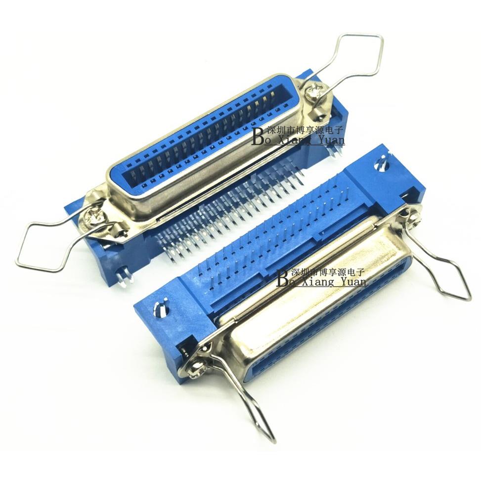 57系列36P 弯母 90度弯针焊板 40360母头母座打印机接口 槽式CN型