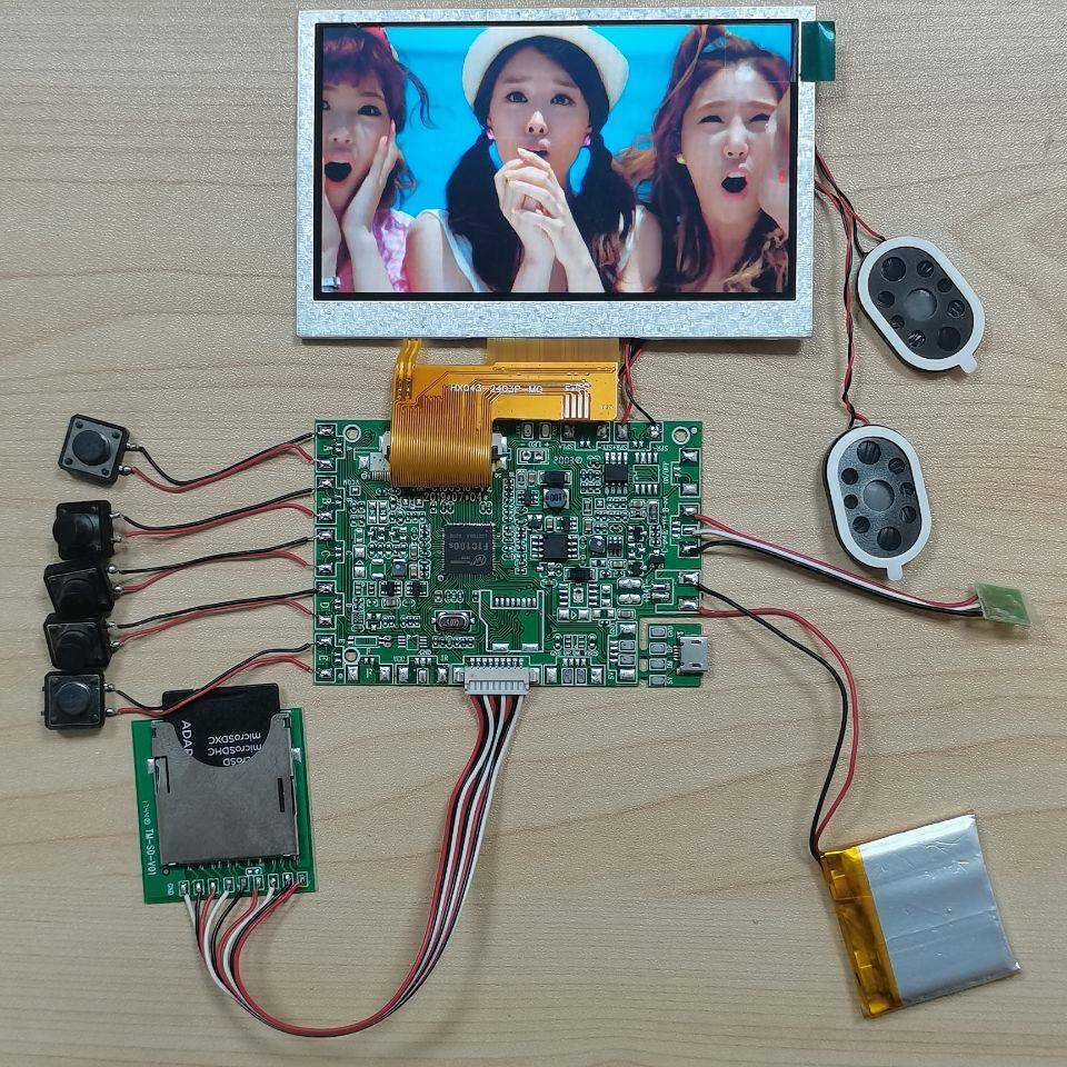 7寸/10寸50pin视频贺卡S10驱动板视频贺卡主板MP4主板LCD广告模组
