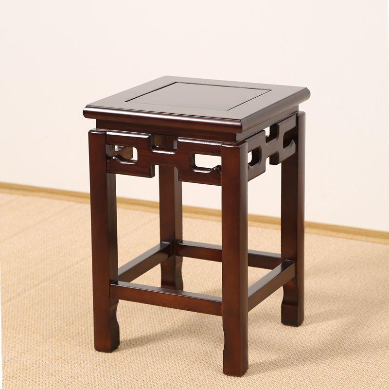小方凳子实木中式客厅家用餐桌凳换鞋凳黑胡桃色新中式茶凳书桌凳