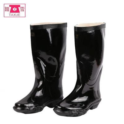 踏雪高筒工矿防水胶靴雨鞋 厂矿工厂 井下矿工专用户外水鞋黑色