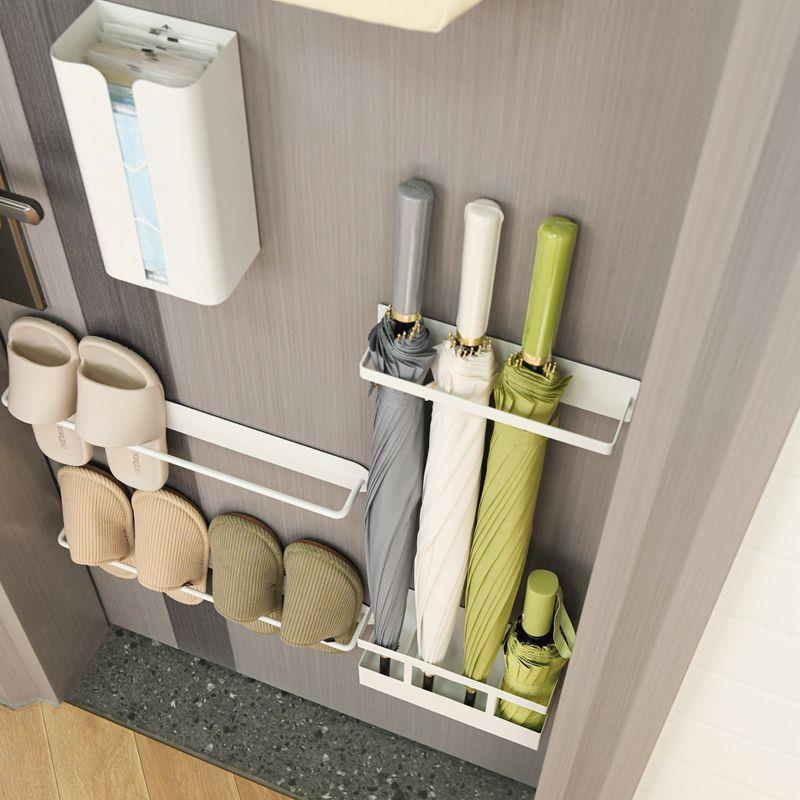 磁吸雨伞架入户防盗门后雨伞收纳层架家用磁铁折叠伞支架壁挂置物