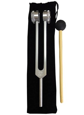 水晶低频音叉OM136.1HZ 低音能量脉轮音叉 心轮共振 静心冥想打坐