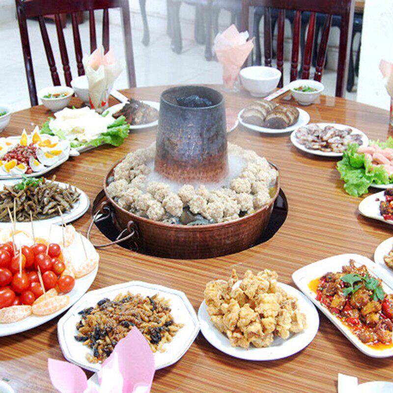 大凉山会理鹿厂铜火锅传统纯手工纯铜火锅纯紫铜加厚木炭火锅包邮