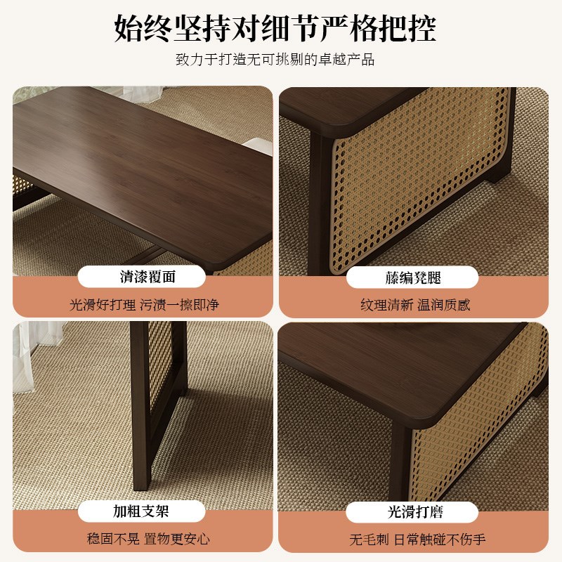 折叠桌家用新款飘窗小桌子日式榻榻米坐地矮桌高级感非实木小茶桌