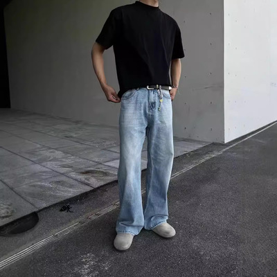 AUTICUP美式复古2021M蓝牛水洗微阔腿百搭vintage Cleanfit
