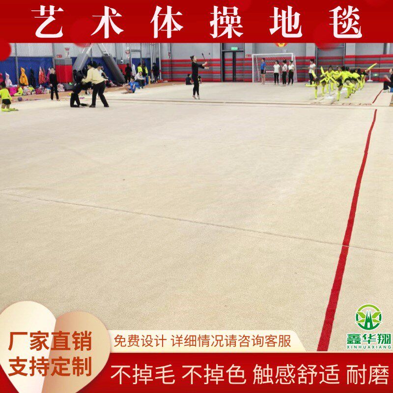 艺术体操地毯自由体操健t美操舞蹈竞技比赛训练专用加厚啦啦操地