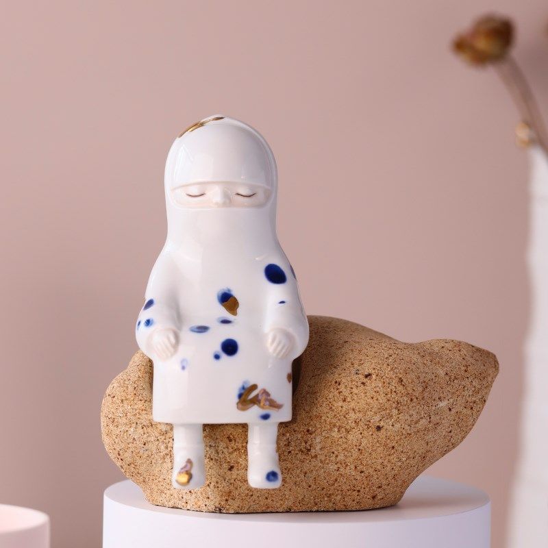 又见梨花陶瓷艺术摆件卧室玄x关扩香器装饰品客厅桌面送闺蜜礼物