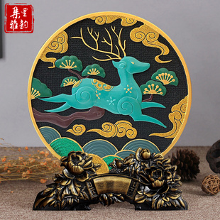 敦煌文创旅游纪念品九色鹿摆件梅花鹿工艺品送外宾国风礼品伴手礼