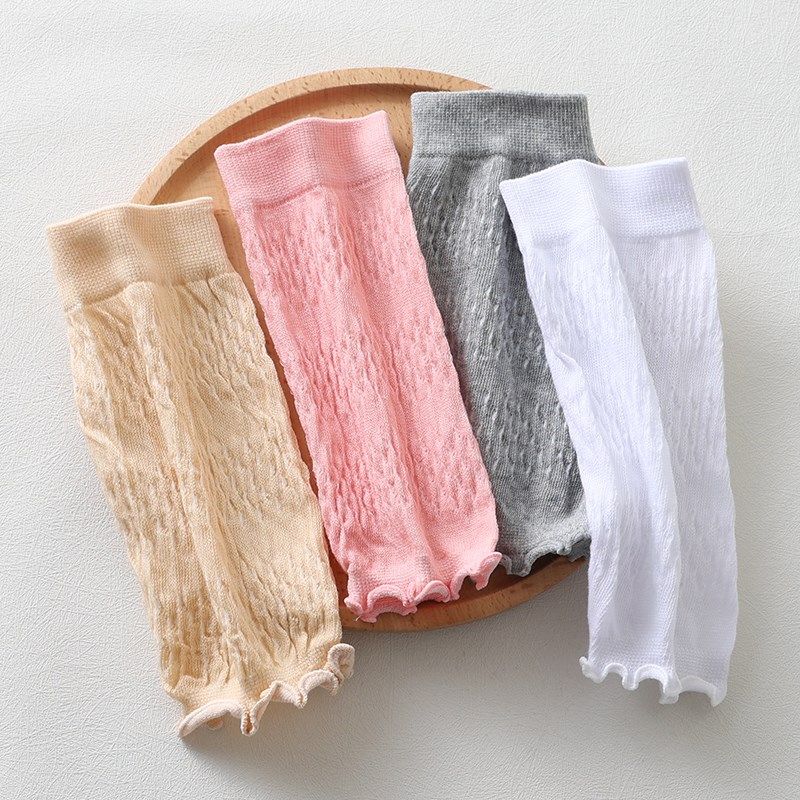 儿童护膝纯棉夏季透气小孩膝盖护套防摔男童女童空调房护膝盖袜套