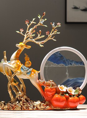 创意鹿摆件家居客厅玄关电视柜装饰品 搬家乔迁之喜新居礼品礼物